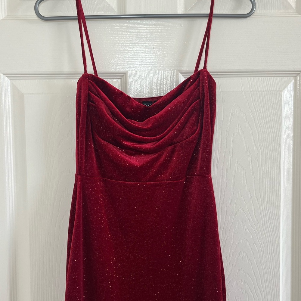 Windsor Formal Glitter Cowl Neck Long Dress Size Small